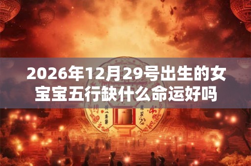 2026年12月29号出生的女宝宝五行缺什么命运好吗