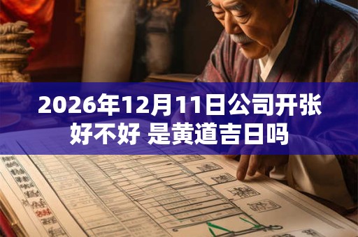 2026年12月11日公司开张好不好 是黄道吉日吗