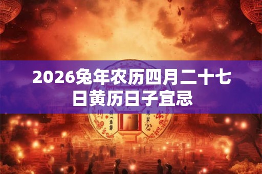 2026兔年农历四月二十七日黄历日子宜忌