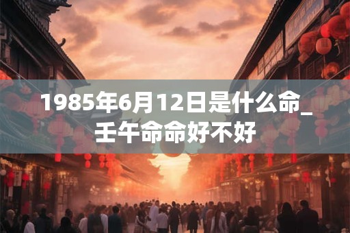 1985年6月12日是什么命_壬午命命好不好