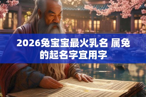2026兔宝宝最火乳名 属兔的起名字宜用字
