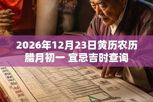 2026年12月23日黄历农历腊月初一 宜忌吉时查询 2026年12月23日黄历农历腊月初一 宜忌吉时查询