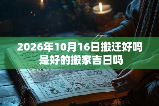 2026年10月16日搬迁好吗 是好的搬家吉日吗