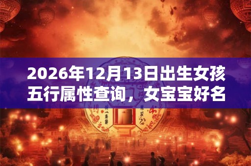 2026年12月13日出生女孩五行属性查询，女宝宝好名字合集
