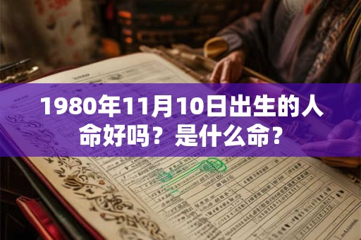 1980年11月10日出生的人命好吗？是什么命？