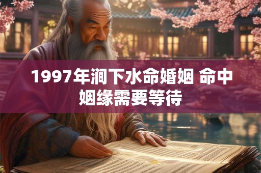 1997年涧下水命婚姻 命中姻缘需要等待 1997年涧下水命婚姻 命中姻缘需要等待