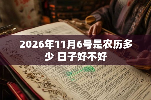 2026年11月6号是农历多少 日子好不好 2026年11月6号是农历多少 日子好不好