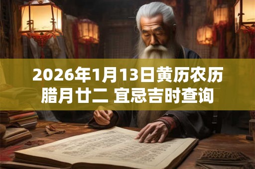 2026年1月13日黄历农历腊月廿二 宜忌吉时查询