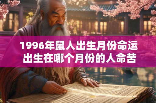 1996年鼠人出生月份命运 出生在哪个月份的人命苦 1996年鼠人出生月份命运 出生在哪个月份的人命苦