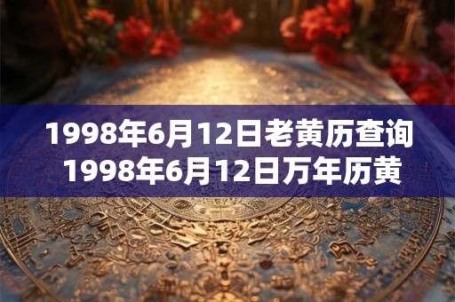 1998年6月12日老黄历查询 1998年6月12日万年历黄道吉日 1998年6月12日老黄历查询 1998年6月12日万年历黄道吉日
