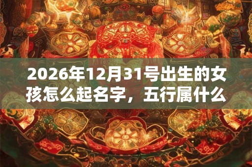 2026年12月31号出生的女孩怎么起名字，五行属什么
