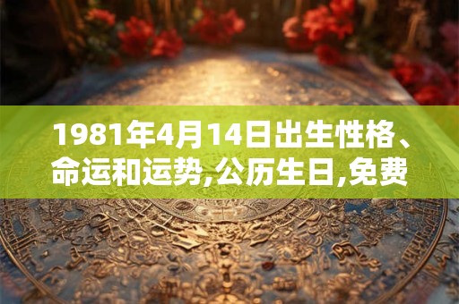 1981年4月14日出生性格、命运和运势,公历生日,免费算命 1981年4月14日出生性格、命运和运势,公历生日,免费算命