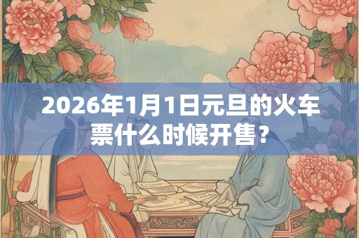2026年1月1日元旦的火车票什么时候开售? 2026年1月1日元旦的火车票什么时候开售?