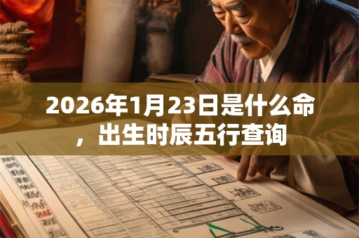 2026年1月23日是什么命，出生时辰五行查询