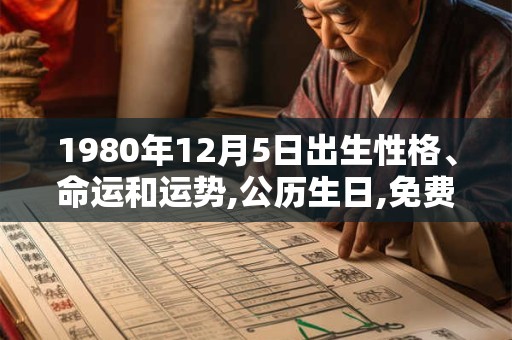1980年12月5日出生性格、命运和运势,公历生日,免费算命