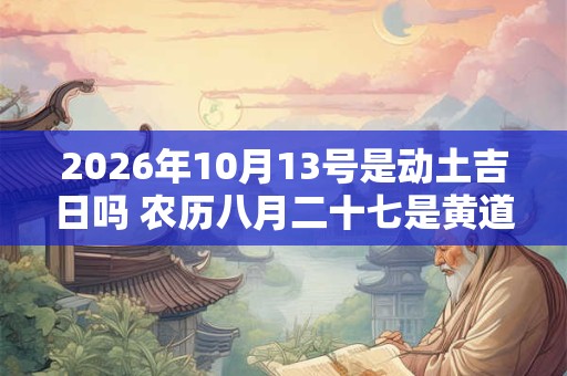 2026年10月13号是动土吉日吗 农历八月二十七是黄道吉日吗