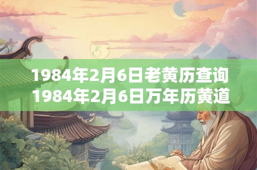 1984年2月6日老黄历查询 1984年2月6日万年历黄道吉日