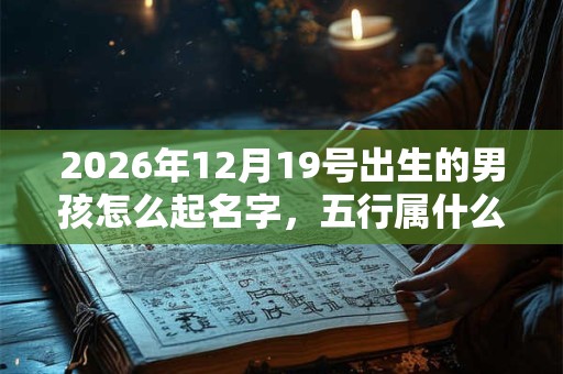 2026年12月19号出生的男孩怎么起名字,五行属什么 2026年12月19号出生的男孩怎么起名字,五行属什么