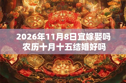 2026年11月8日宜嫁娶吗 农历十月十五结婚好吗 2026年11月8日宜嫁娶吗 农历十月十五结婚好吗