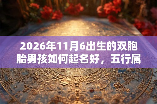 2026年11月6出生的双胞胎男孩如何起名好，五行属什么