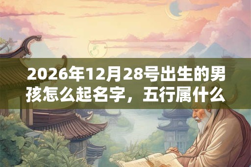 2026年12月28号出生的男孩怎么起名字,五行属什么 2026年12月28号出生的男孩怎么起名字,五行属什么