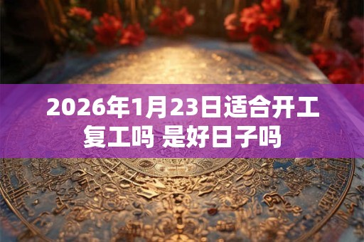2026年1月23日适合开工复工吗 是好日子吗