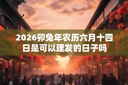 2026卯兔年农历六月十四日是可以理发的日子吗
