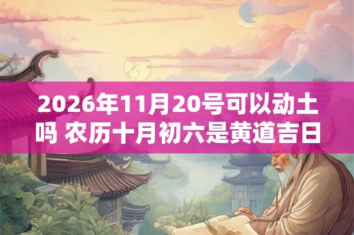 2026年11月20号可以动土吗 农历十月初六是黄道吉日吗