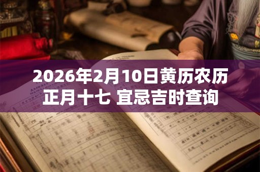 2026年2月10日黄历农历正月十七 宜忌吉时查询