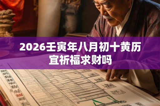 2026壬寅年八月初十黄历宜祈福求财吗 2026壬寅年八月初十黄历宜祈福求财吗