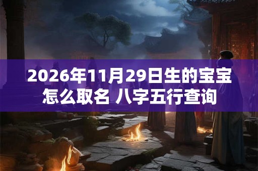 2026年11月29日生的宝宝怎么取名 八字五行查询