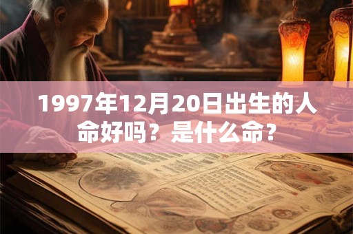 1997年12月20日出生的人命好吗?是什么命? 1997年12月20日出生的人命好吗?是什么命?