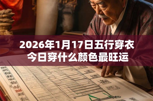 2026年1月17日五行穿衣 今日穿什么颜色最旺运 2026年1月17日五行穿衣 今日穿什么颜色最旺运