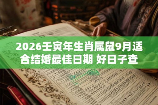 2026壬寅年生肖属鼠9月适合结婚最佳日期 好日子查询 2026壬寅年生肖属鼠9月适合结婚最佳日期 好日子查询