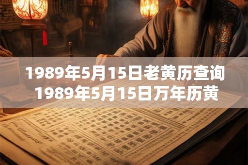 1989年5月15日老黄历查询 1989年5月15日万年历黄道吉日
