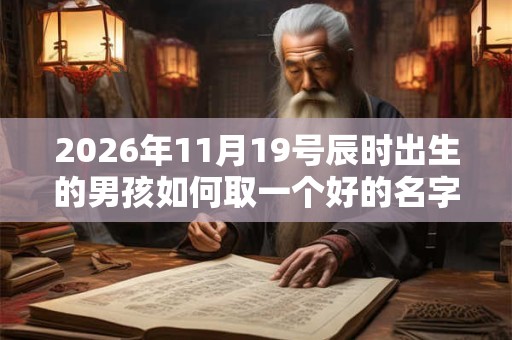 2026年11月19号辰时出生的男孩如何取一个好的名字