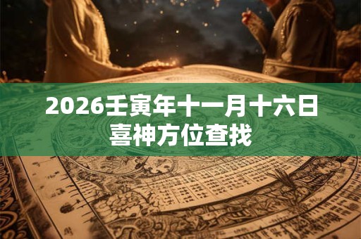 2026壬寅年十一月十六日喜神方位查找