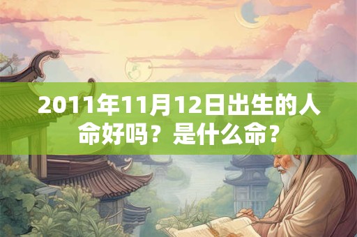 2011年11月12日出生的人命好吗？是什么命？