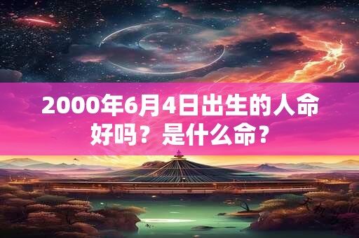 2000年6月4日出生的人命好吗？是什么命？