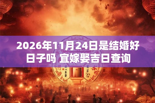 2026年11月24日是结婚好日子吗 宜嫁娶吉日查询
