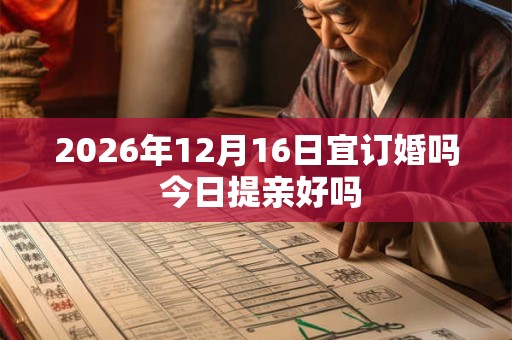 2026年12月16日宜订婚吗 今日提亲好吗