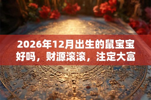 2026年12月出生的鼠宝宝好吗，财源滚滚，注定大富大贵