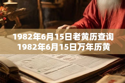 1982年6月15日老黄历查询 1982年6月15日万年历黄道吉日