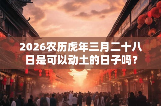 2026农历虎年三月二十八日是可以动土的日子吗? 2026农历虎年三月二十八日是可以动土的日子吗?