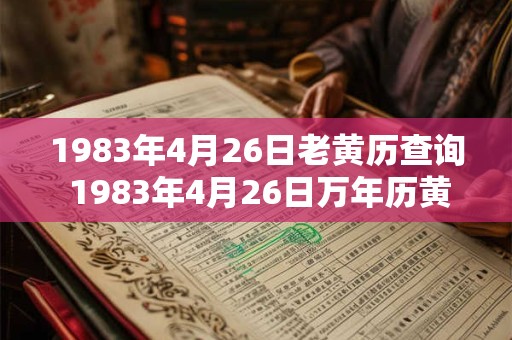1983年4月26日老黄历查询 1983年4月26日万年历黄道吉日