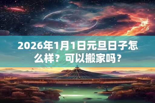 2026年1月1日元旦日子怎么样？可以搬家吗？