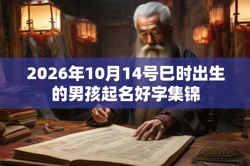 2026年10月14号巳时出生的男孩起名好字集锦 2026年10月14号巳时出生的男孩起名好字集锦
