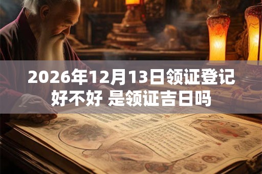 2026年12月13日领证登记好不好 是领证吉日吗