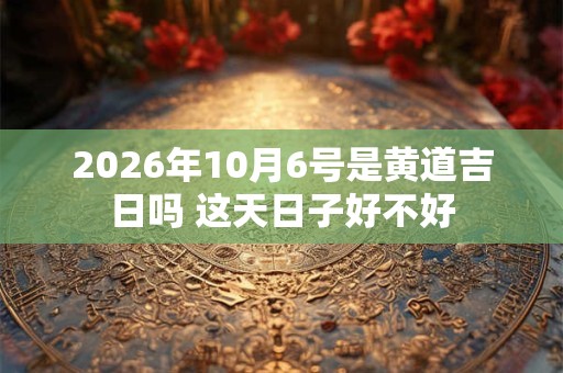 2026年10月6号是黄道吉日吗 这天日子好不好
