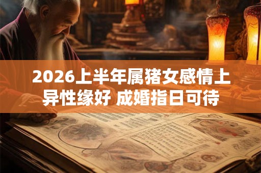 2026上半年属猪女感情上异性缘好 成婚指日可待